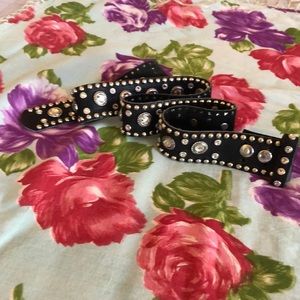 Western Rhinestone belt NO BUCKLE 38”